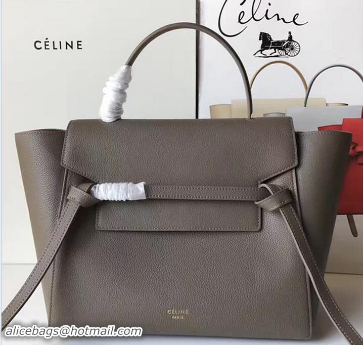 Fashionable Celine Belt Tote Small Bag in Original Clemence Leather 72101 Olive