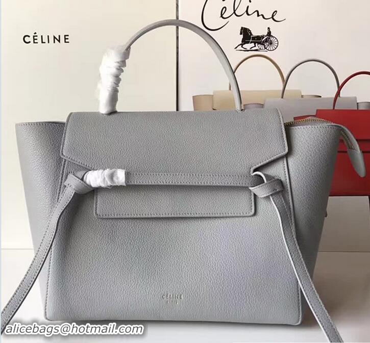 Fashion Celine Belt Tote Small Bag in Original Clemence Leather 72101 Grey