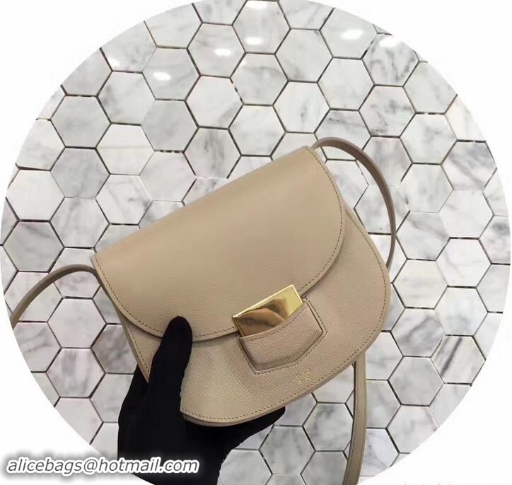 Hot Style Celine Grained Calfskin Small Trotteur Shoulder Bag 72110 Beige