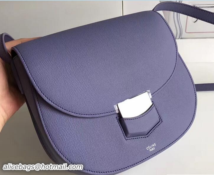 1:1 Celine Grained Calfskin Compact Trotteur Shoulder Bag 72108 Lilac