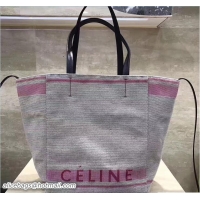 Sumptuous Celine Canvas Cabas Phantom Bag Pink Fall 72115