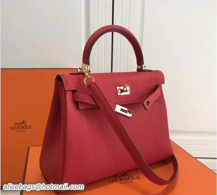 Good Looking Hermes Kelly 25cm In Original Calfskin Leather Bag 72201 Red