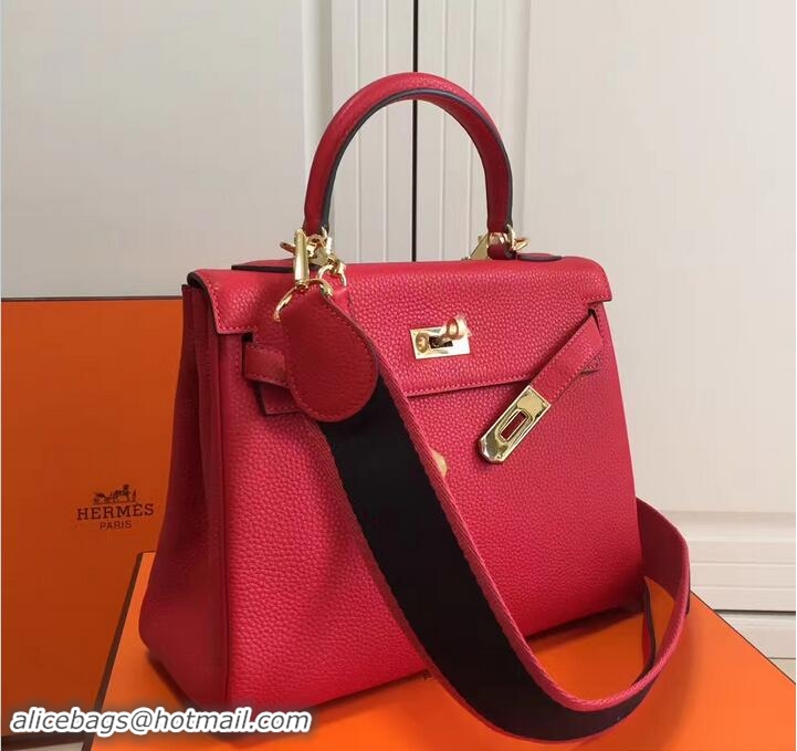 Durable Hermes Kelly 28 Togo Leather With Amazon Strap Bag 72304 Red