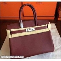 Duplicate Hermes Birkin 30 Bag In Original Epsom Leather With Gold/Silver Hardware 72306 Fuchsia