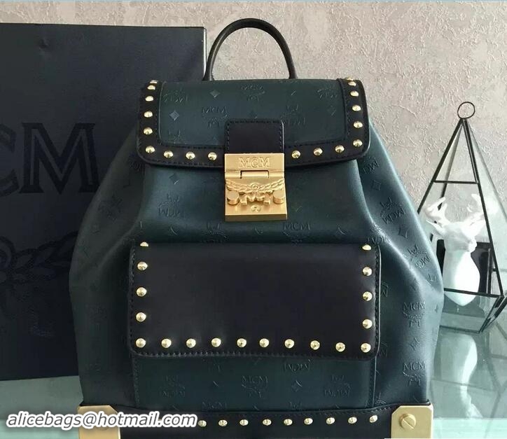 Good Product MCM Berlin Backpack Bag Green 81002