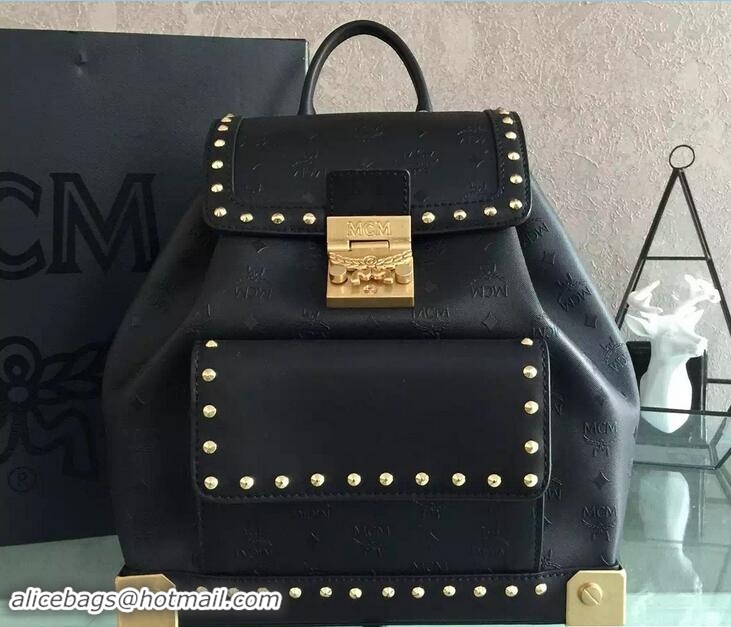 Fashion MCM Berlin Backpack Bag Black 81002