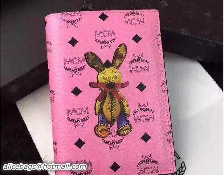 Grade Quality MCM Rabbit Passport Holder 81008 Pink