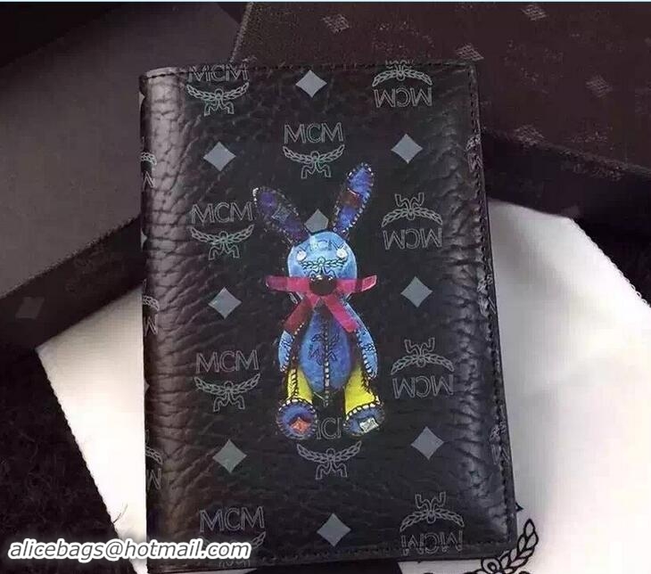 Popular Style MCM Rabbit Passport Holder 81008 Black