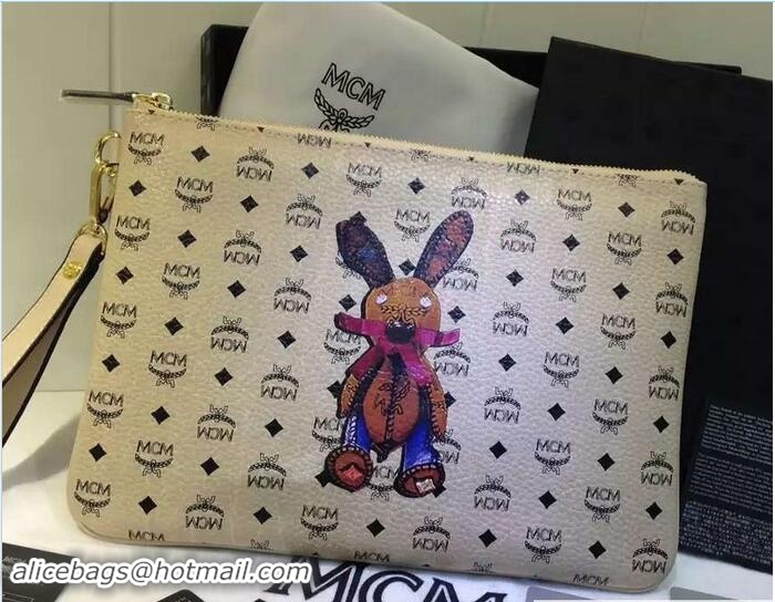 Good Looking MCM Rabbit Ipad Pouch Clutch Bag 81010 Creamy