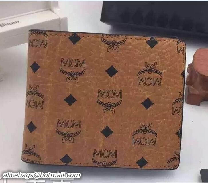 Discount MCM Bi-fold Wallet 81015 Khaki