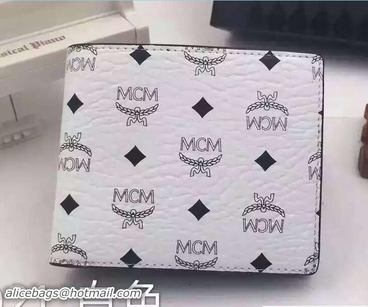 Pretty Style MCM Bi-fold Wallet 81015 White