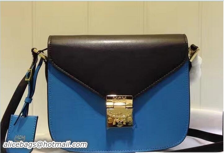 Unique Style MCM Small Patricia Crossbody Shoulder Bag 81101 Combi Black/Blue