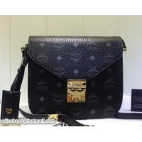 Unique Style MCM Small Patricia Crossbody Shoulder Bag Visetos 81103 Black