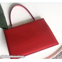 Fashion Celine Calfskin Medium Clasp Bag 81305 Red