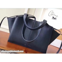 Best Product Celine Small Tri-Fold Shoulder Bag Navy Blue 81318