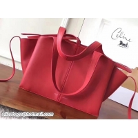 Low Cost Celine Small Tri-Fold Shoulder Bag Red 81318