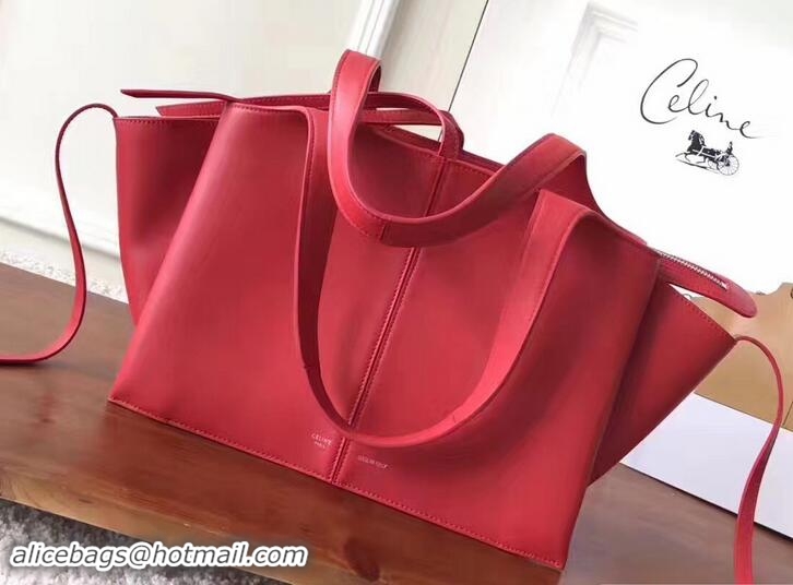 Low Cost Celine Small Tri-Fold Shoulder Bag Red 81318