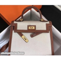 Grade Hermes Swift Leather/Canvas Kelly 28cm Bag 81508