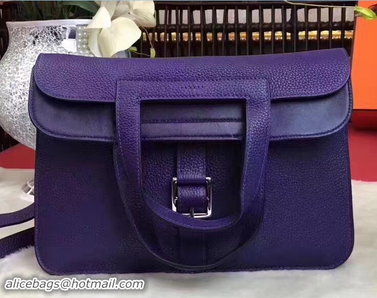 Trendy Design Hermes Halzan Tote Bag in Original Togo Leather 91002 Dark Purple