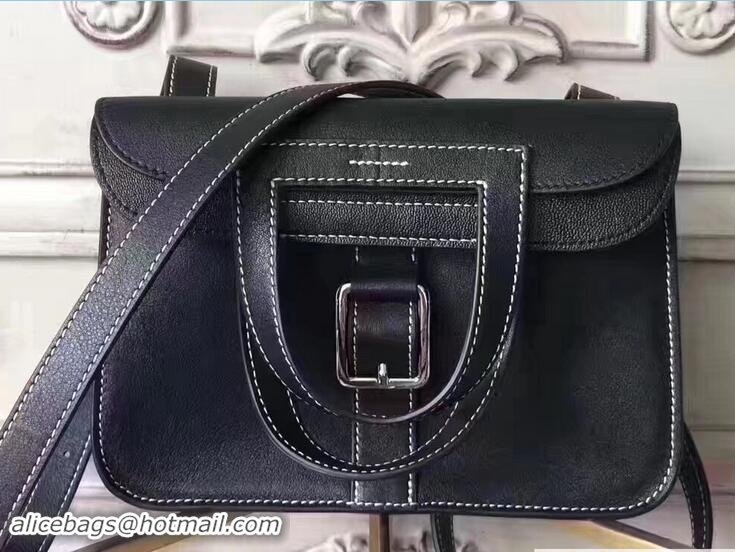 Luxury Hermes Mini Halzan Tote Bag in Original Swift Leather 91004 Black