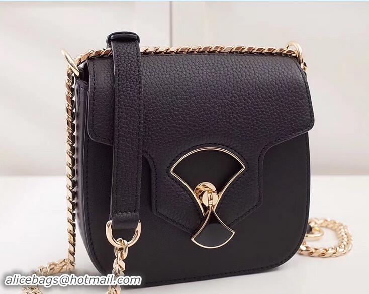 Popular Style Bvlgari Divas Dream Flap Cover Small Bag 91302 Black 2017