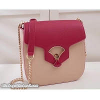 Good Quality Bvlgari Divas Dream Flap Cover Medium Bag 91301 Fuchsia/Nude 2017