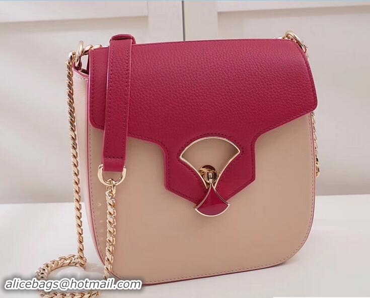 Good Quality Bvlgari Divas Dream Flap Cover Medium Bag 91301 Fuchsia/Nude 2017