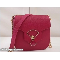 Stylish Bvlgari Divas Dream Flap Cover Small Bag 91302 Fuchsia 2017