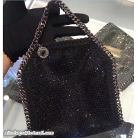 Pretty Style Stella McCartney Falabella Crystal Stones Tiny Tote Bag 92802 Black 2017