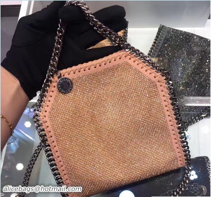 Unique Style Stella McCartney Falabella Crystal Stones Tiny Tote Bag 92812 Nude Pink 2017