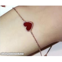 Trendy Design VanCleef&Arpels Red Heart Bracelet 102728