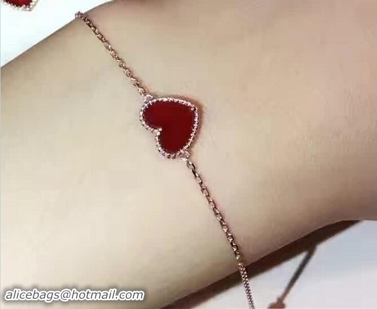 Trendy Design VanCleef&Arpels Red Heart Bracelet 102728