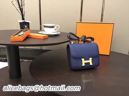 New Style Hermes Constance Bag Original Calfskin Leather H9910 Blue