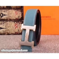 Crafted Hermes 40mm Belt H170417 SkyBlue