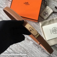 Charming HERMES 1.7cm Original Leather Female Belt 17414a