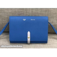 Stylish Celine Clutch On Strap 109013 Blue/Off White