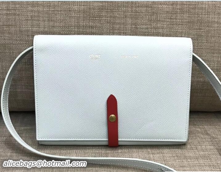 Good Looking Celine Clutch On Strap 109013 Off White/Red