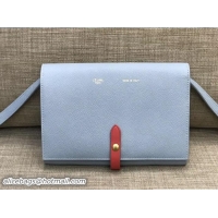 Trendy Design Celine Clutch On Strap 109013 Baby Blue/Red