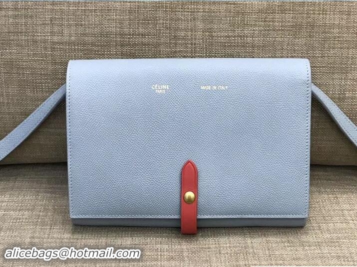 Trendy Design Celine Clutch On Strap 109013 Baby Blue/Red