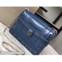 Classic Specials Bvlgari Gen Studs Serpenti Forever Flap Cover Small Bag 111315 Blue 2017