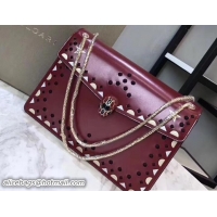 Purchase Bvlgari Star Studs Serpenti Forever Flap Cover Medium Bag 111334 Dark Red 2017