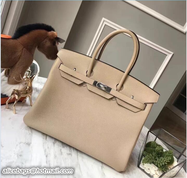 Luxury Hermes Birkin 30 Bag in Original Togo Leather Bag 12012 Light Gray