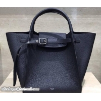 Top Design Celine Small Big Bag With Long Strap 183313 Grained Black 2018