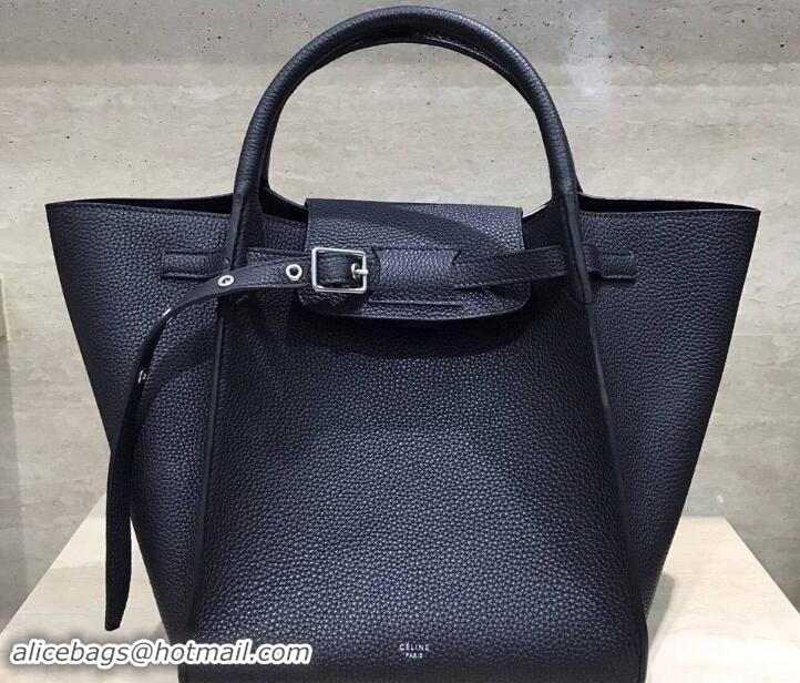 Top Design Celine Small Big Bag With Long Strap 183313 Grained Black 2018