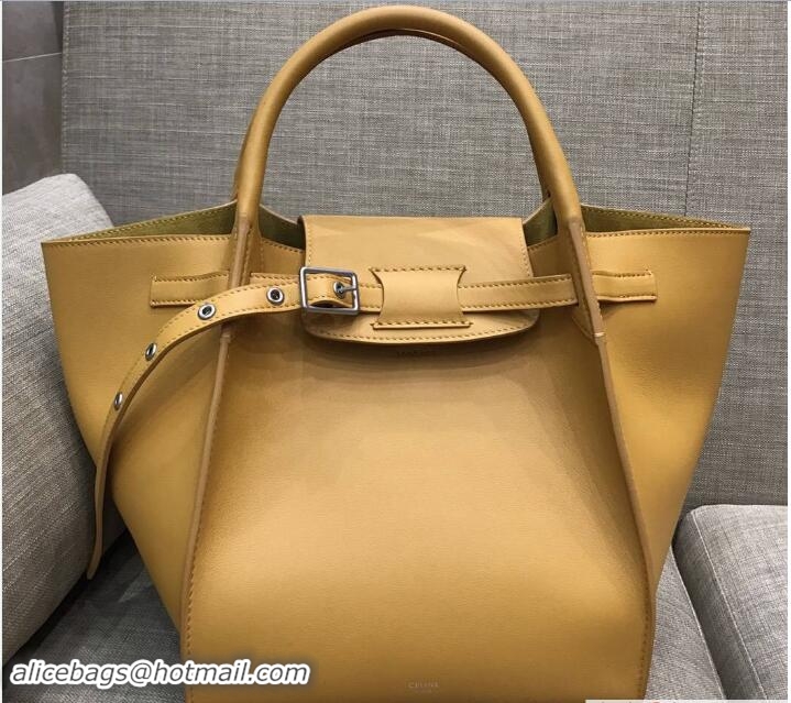 Luxury Discount Celine Small Big Bag With Long Strap 183313 Yellow 2018