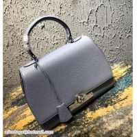 Fashion Moynat Petite Réjane Bag in Taurillon Gex Togo Leather Lobster N12012 Baby Blue 2018