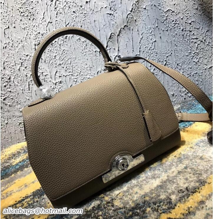 Pretty Style Moynat Petite Réjane Bag in Taurillon Gex Togo Leather Lobster N12012 Etoupe 2018