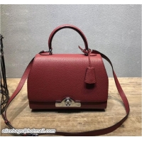 Best Grade Moynat Petite Réjane Bag in Taurillon Gex Togo Leather Lobster N12012 Red 2018