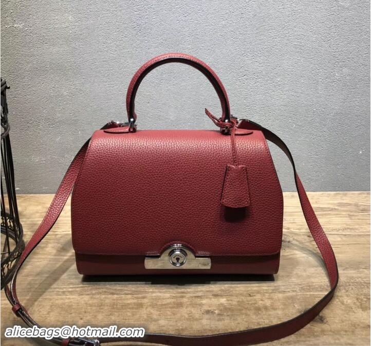 Best Grade Moynat Petite Réjane Bag in Taurillon Gex Togo Leather Lobster N12012 Red 2018