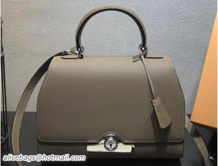 Classic Hot Moynat Petite Réjane Bag in Epsom Leather N12011 Etoupe 2018